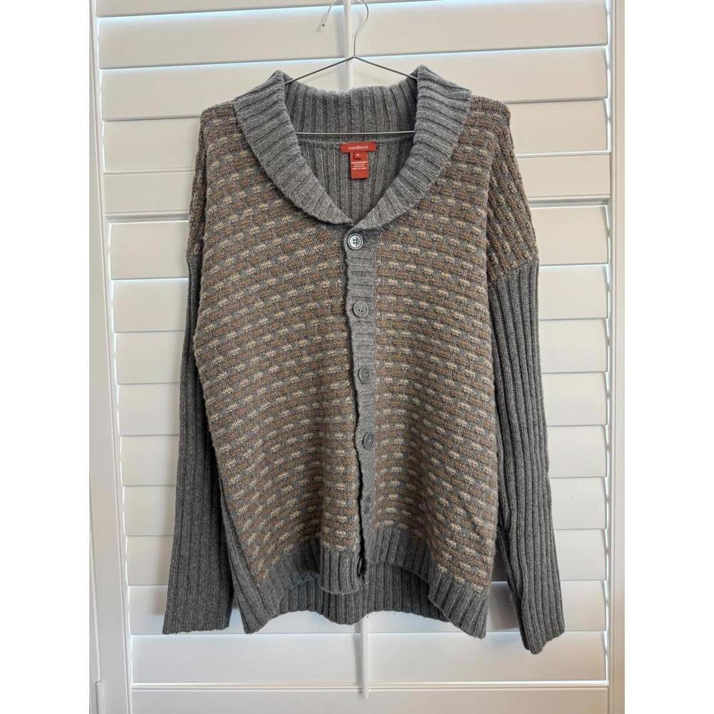 Sundance wool blend button down knit‎ sweater size Medium